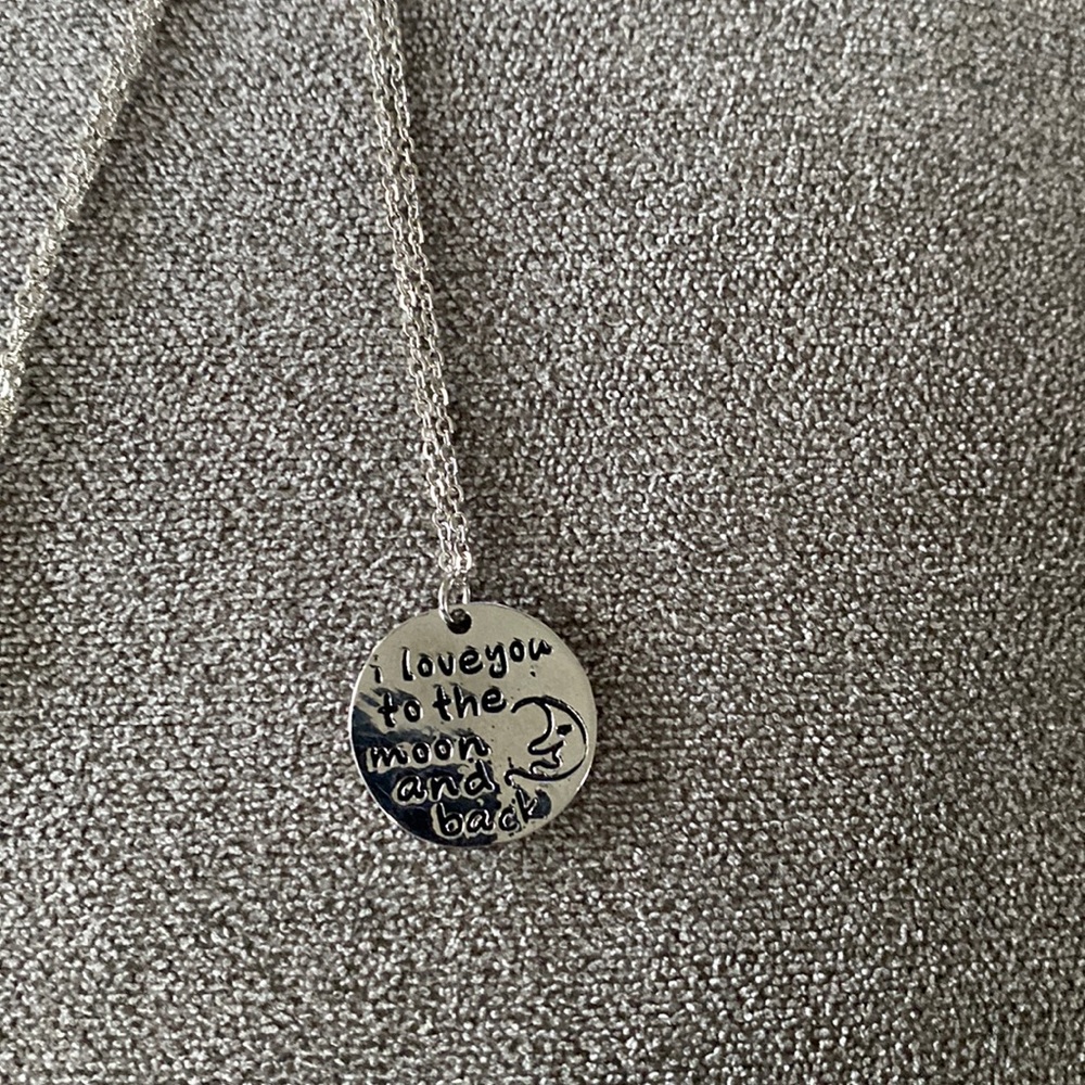 “I love you to the moon and back” necklace